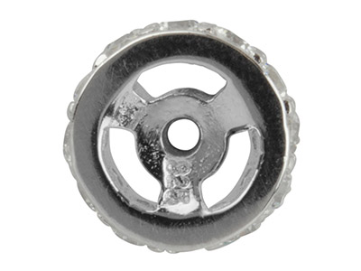 6 MM Zwischenperle Für Perlen, 925er Silber Mit Zirkonen - Standard Bild - 2