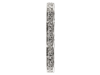 Dreifaches Zwischenteil 6 X 18 MM Für Perlen, 925er Silber Mit Zirkonen - Standard Bild - 3