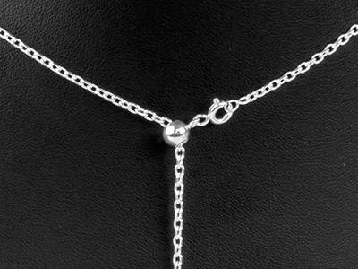 Stopp-kugel 6 MM 2 Löcher Mit Ring,silikonkern, Silber 925 - Standard Bild - 5