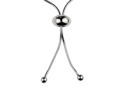 Stopperperle Ellipsenform 6 MM 2loch, Silikonherz, Silber 925 - Standard Bild - 3