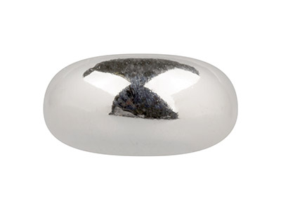 Stopperperle Ellipsenform 6 MM 2loch, Silikonherz, Silber 925 - Standard Bild - 4