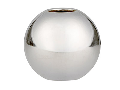Stopperkugel 6 MM 2 Löcher, Silikonherz, Silber 925