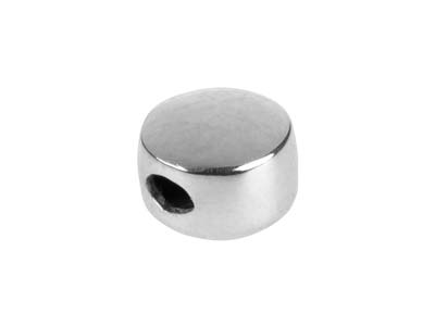 Flache Stopper-kugel 7 Mm, Silikonherz, Silber 925