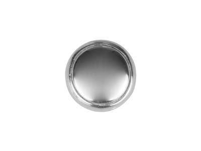 Flache Stopper-kugel 7 Mm, Silikonherz, Silber 925 - Standard Bild - 3