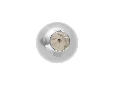Stopp-kugel 4 MM 2 Löcher, Silikonkern, Silber 925 - Standard Bild - 2
