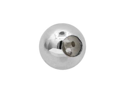 Stopp-kugel 4 MM 2 Löcher, Silikonkern, Silber 925 - Standard Bild - 3