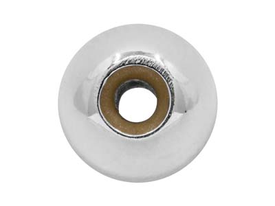 Runde Perle Aus Sterlingsilber, Silikon-stopper, 7 mm - Standard Bild - 2