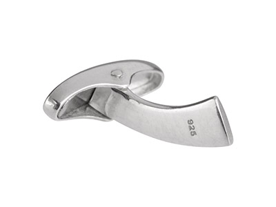 Manschettenknopfsystem Ovale Silber925,pro Stück - Standard Bild - 2