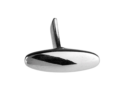 Manschettenknopfsystem Ovale Silber925,pro Stück - Standard Bild - 3