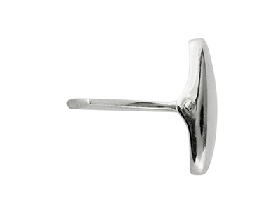 Manschettenknopfsystem Ovale Silber925,pro Stück - Standard Bild - 6