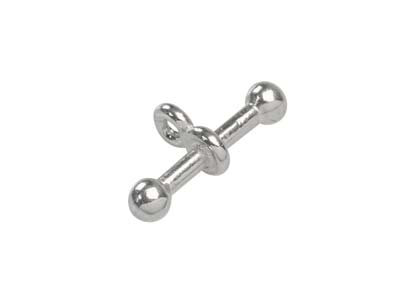 Manschettenknopf 17 X 2,4 Mm, Silber 925, Pro Stück - Standard Bild - 2