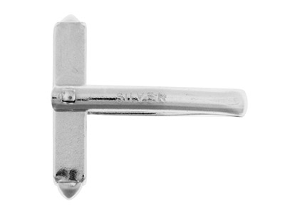 Schwerer Manschettenknopf, Sterlingsilber, Pro Stück 100 % Recyceltes Silber - Standard Bild - 2