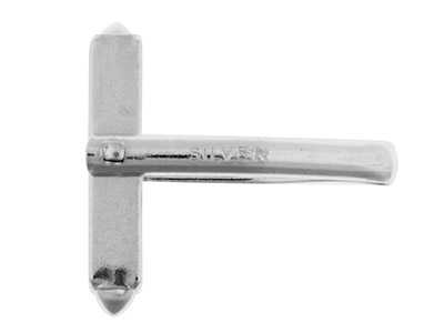 Manschettenknopf Aus Sterlingsilber, S-knebel, Leichtes Gewicht, 100 % Recyceltes Silber - Standard Bild - 2
