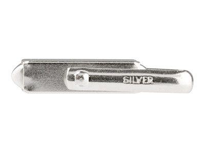 Manschettenknopf Aus Sterlingsilber, Rechteckig, U-knebel, Schweres Gewicht, 100 % Recyceltes Silber - Standard Bild - 3