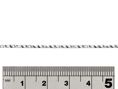 Galeriedraht, Sterlingsilber, Gedreht, Diamantschliff, 1,5 mm - Standard Bild - 2