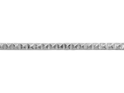 Galeriedraht, Sterlingsilber, Pyramidendesign, 4,2 mm - Standard Bild - 1