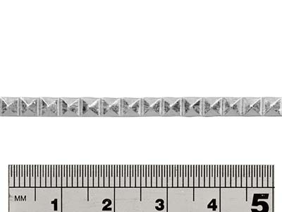 Pyramiden-texturierter Draht 4,20 Mm, Silber925 Halbhartem - Standard Bild - 4