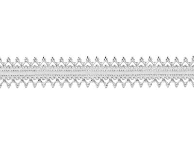 Doppelgalerieband Mit Umgekehrten Herzen, 0,50 X 8,50 Mm, 925er Silberhalbhart