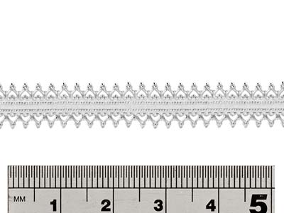 Doppelgalerieband Mit Umgekehrten Herzen, 0,50 X 8,50 Mm, 925er Silberhalbhart - Standard Bild - 2