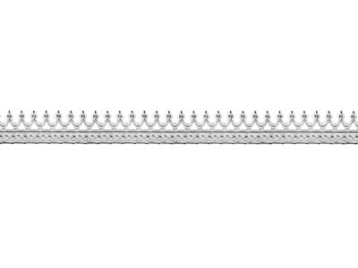 Galerie Kronenband, 0,50 X 5,10mm, 925er Silber Halbhart
