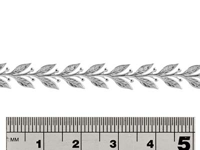 Galerieleiste Blätter & Beeren, 0,60 X 6,40 Mm, 925er Silber Halbhart - Standard Bild - 2