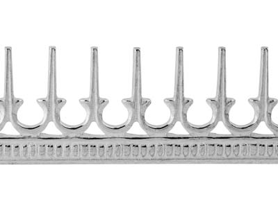 Galerieleiste Dolch, 0,90 X 9,30mm,925er Silber Halbhart - Standard Bild - 3