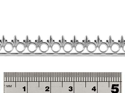 Galerieband Ringe & Blumen, 0,80x 8,90 Mm, 925er Silber Halbhart - Standard Bild - 2