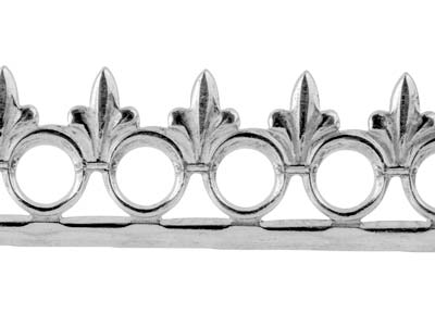 Galerieband Ringe & Blumen, 0,80x 8,90 Mm, 925er Silber Halbhart - Standard Bild - 3