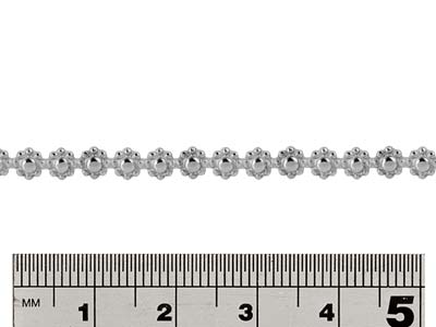 Galerieband Margeriten-girlande, 1,50 X 3,70 Mm, 925er Silber Halbhart - Standard Bild - 2