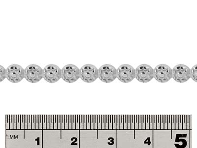 Galerieband Blumen 2,40 X 5,00 Mm, 925er Silber Halbhart - Standard Bild - 2