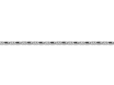 Abwechselnder Perlendraht, Oval Undrondell 2 Mm, Silber 925 Halbhart