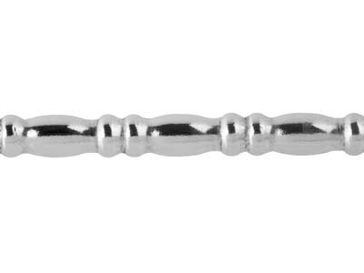 Abwechselnder Perlendraht, Oval Undrondell 2 Mm, Silber 925 Halbhart - Standard Bild - 3