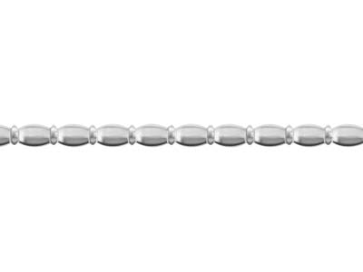 Draht, Sterlingsilber, Mit Ovalen Und Scheibenförmigen Perlen, 3,5mm