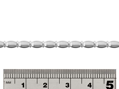 Draht, Sterlingsilber, Mit Ovalen Und Scheibenförmigen Perlen, 3,5 mm - Standard Bild - 2