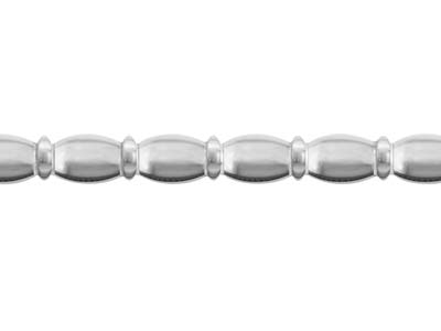 Draht, Sterlingsilber, Mit Ovalen Und Scheibenförmigen Perlen, 3,5 mm - Standard Bild - 3