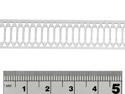 Galeriedraht, Sterlingsilber, Durchbrochenes Band, Groß, 13,0 mm - Standard Bild - 2