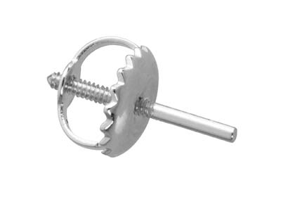 Poussette Mit Gewindestange, Platin950, Pro Stück - Standard Bild - 4