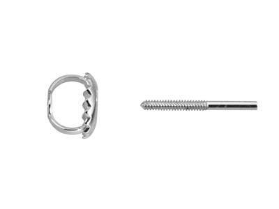 Poussette Mit Gewindestange, Platin950, Pro Stück - Standard Bild - 6