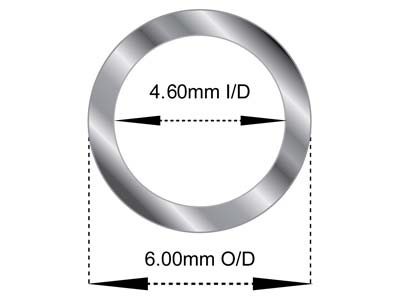 Rohr Scharnier 6,00 X 4,60 MM Graugold 18k Pd 13% 0,7 mm, 100 % Recyceltes Gold - Standard Bild - 2