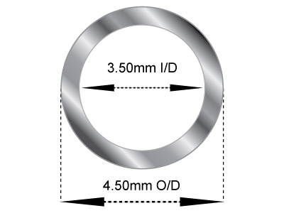 Rohrscharnier 4,50 X 3,50 Mm, Silber 925 0,5 mm, 100 % Recyceltes Silber - Standard Bild - 2