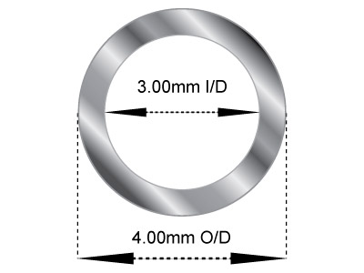Rohrscharnier 4,00 X 3,00 Mm, Silber 925 0,5 mm, 100 % Recyceltes Silber - Standard Bild - 2