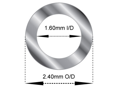 Rohrscharnier 2,40 X 1,60 Mm, Silber 925 0,4 mm, 100 % Recyceltes Silber - Standard Bild - 2