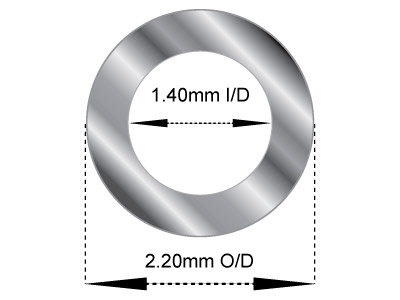 Rohrscharnier 2,20 X 1,40 Mm, Silber 925 0,4 mm, 100 % Recyceltes Silber - Standard Bild - 2