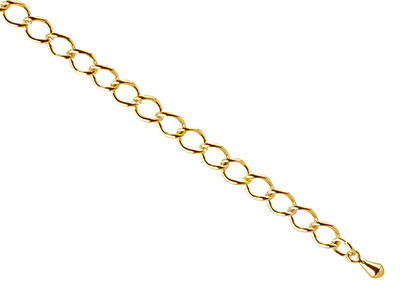 Rombo-kettenverlängerung 4,5 Mm, 8,5cm, Vergoldet.