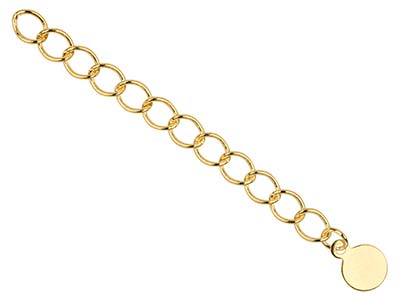 Gold Pltd 4.5mm Fancy Extension Chain Rnd Dropper Pk 5 - Standard Bild - 1