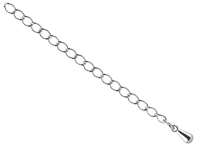 Rombo-kettenverlängerung 2,75 Mm, 5,5cm, Silberfarben.