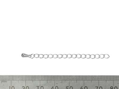 Rombo-kettenverlängerung 2,75 Mm, 5,5cm, Silberfarben*. - Standard Bild - 2
