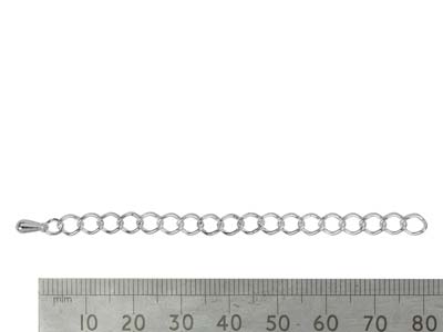 Rombo-kettenverlängerung 4,55 Mm, 8,5cm, Silber*. - Standard Bild - 2