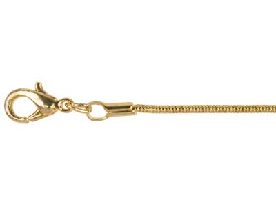 Goldbeschichtete Schlangenkette, 1,1mm, 40cm