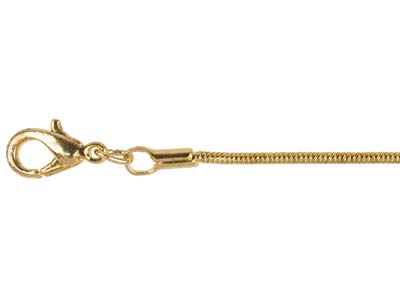 Goldbeschichtete Schlangenkette, 1,1 mm, 40 cm - Standard Bild - 1